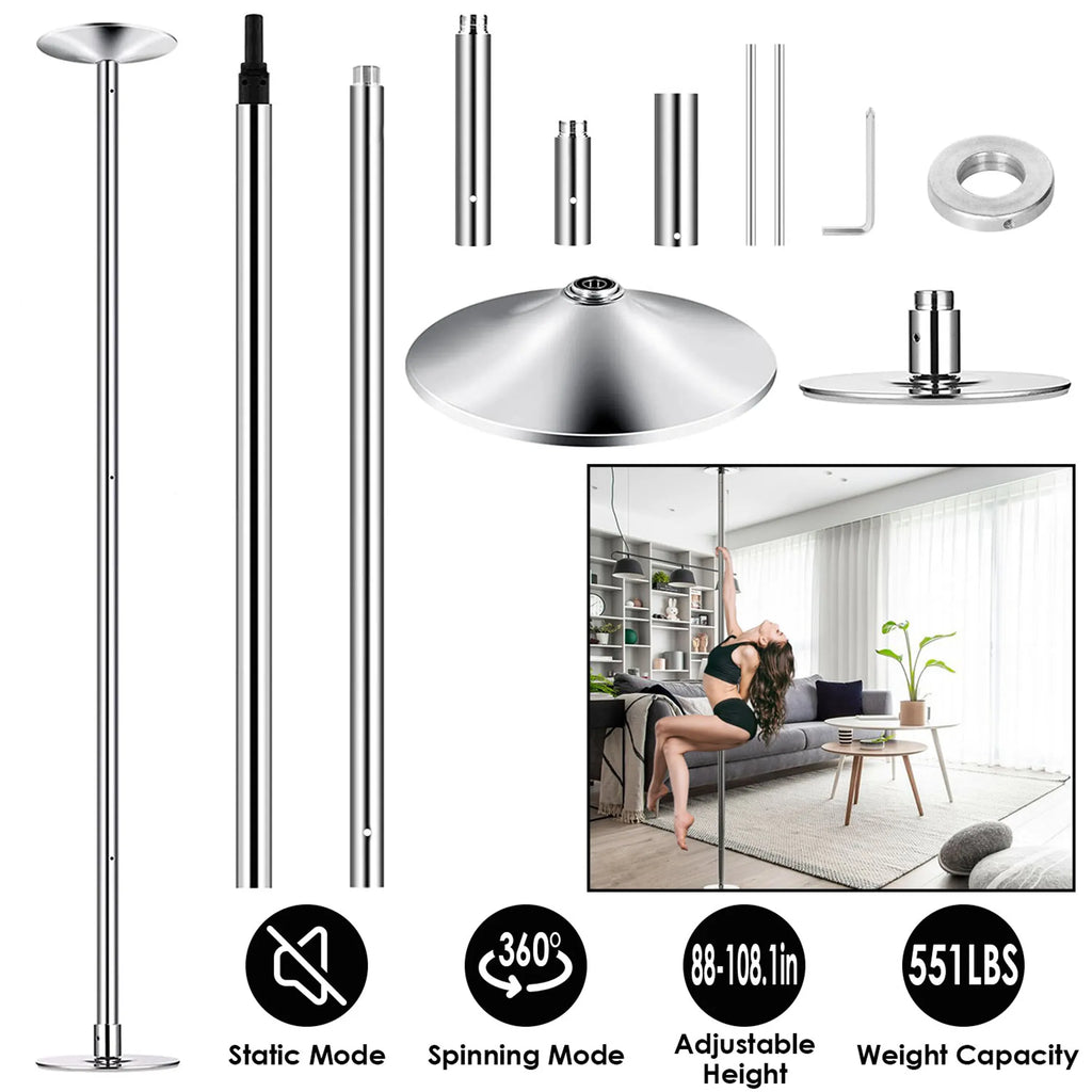 Dance Pole 45mm Spinning Static Dancing Pole