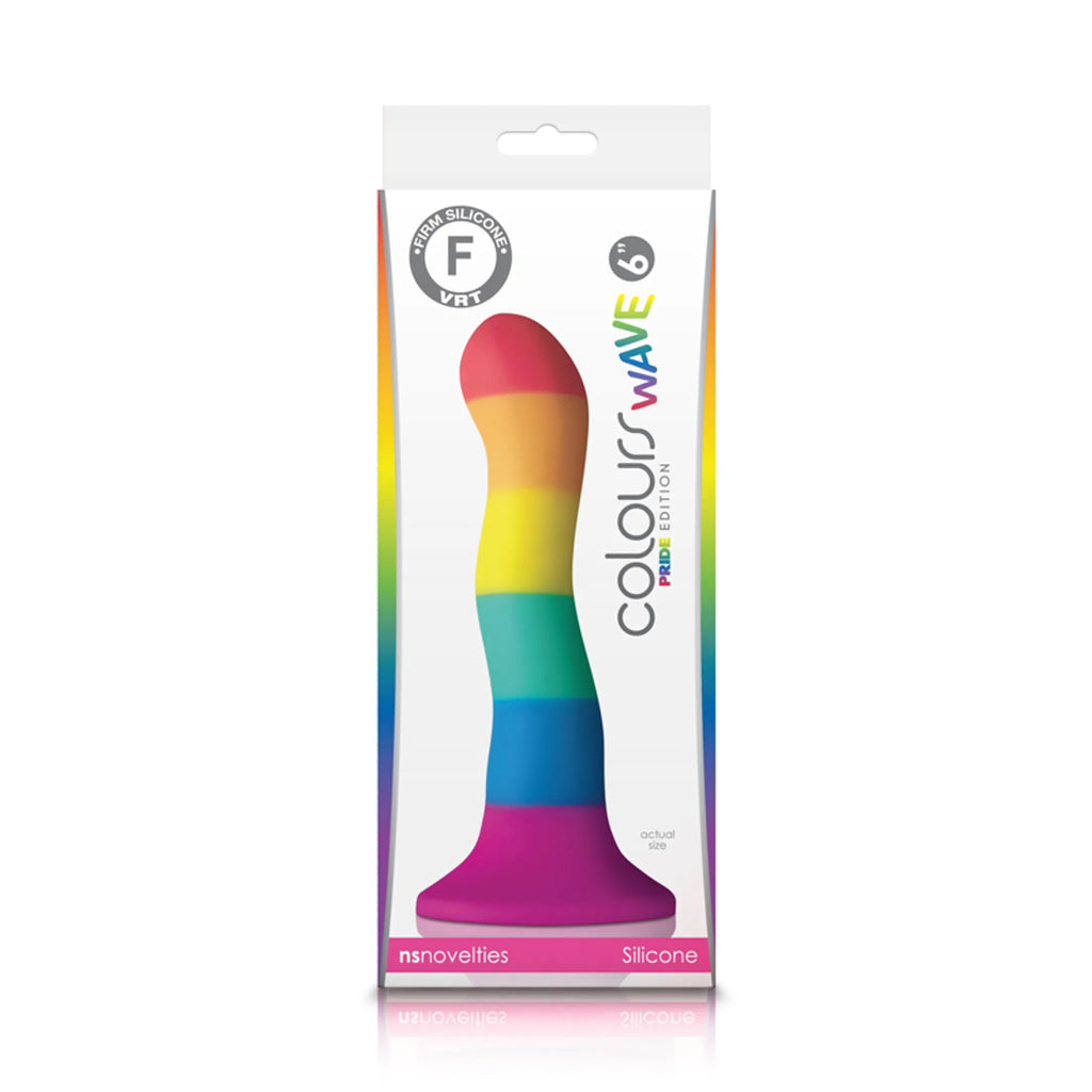 Pride Collection: 6 Inch Rainbow Wave Dildo