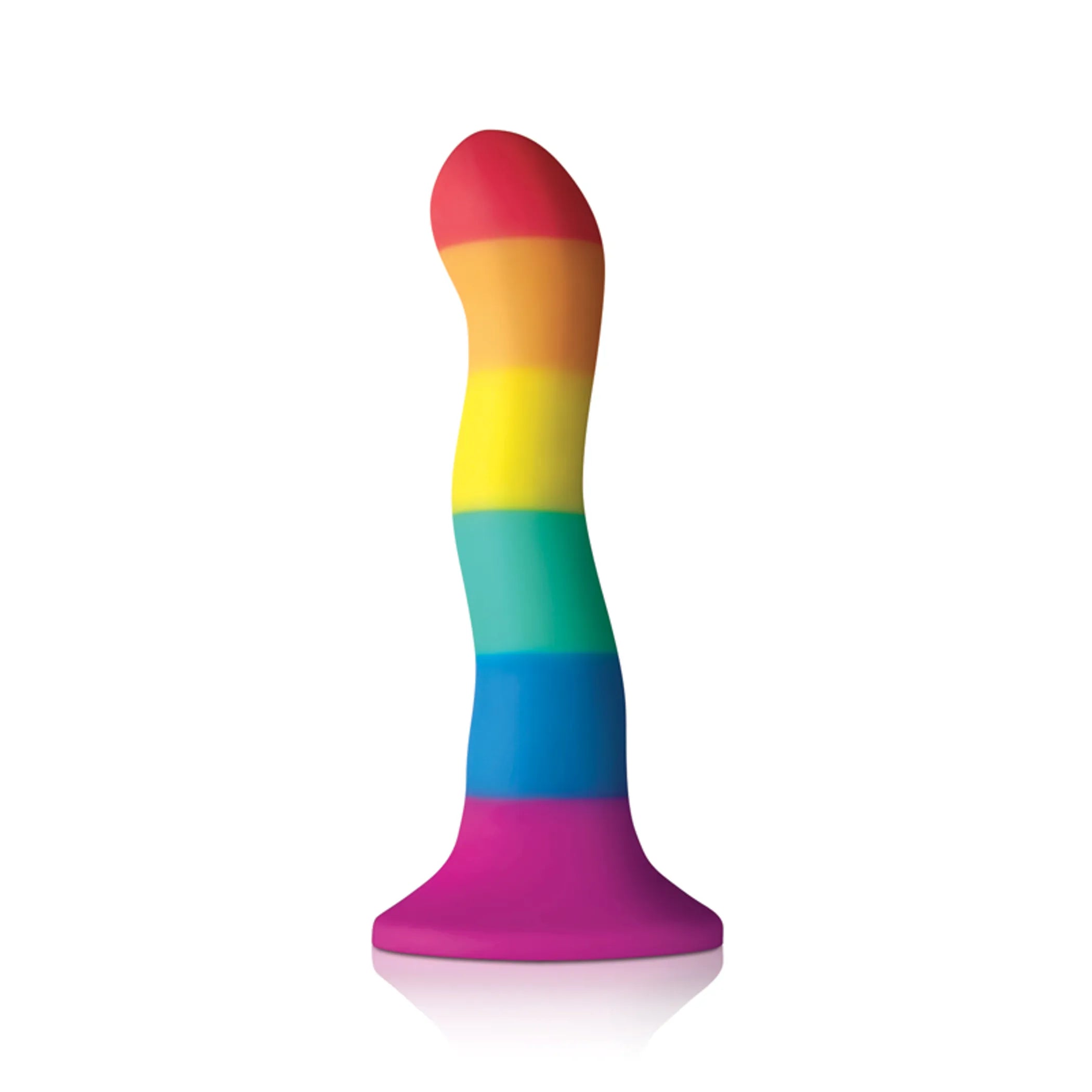 Pride Collection: 6 Inch Rainbow Wave Dildo