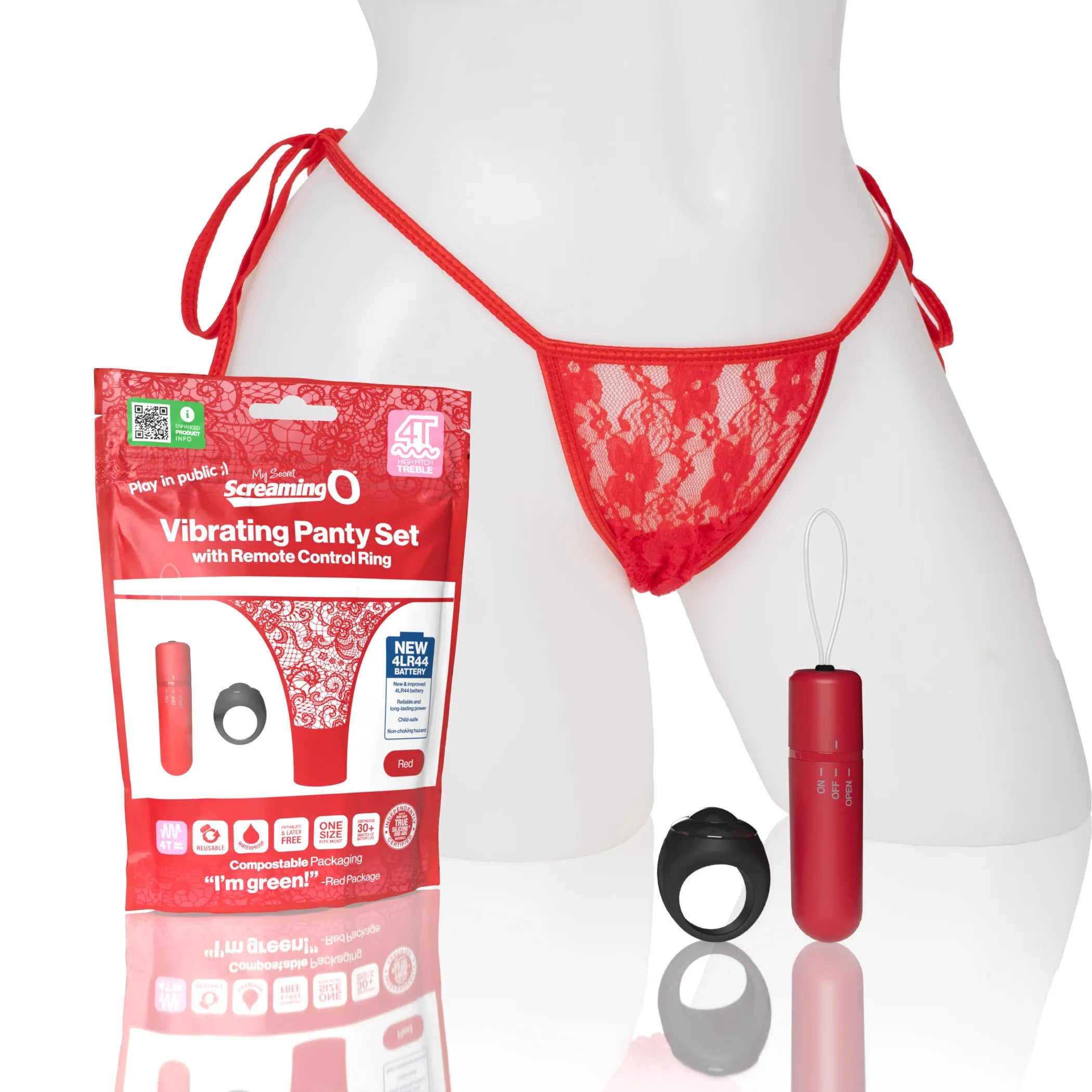 My Secret 4T Remote Control Panty - Red