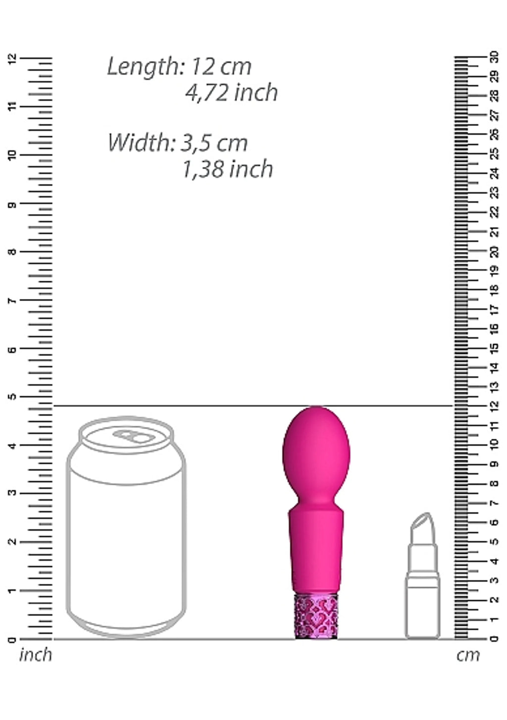 Royal Gems Brilliant Pink Mini Massager