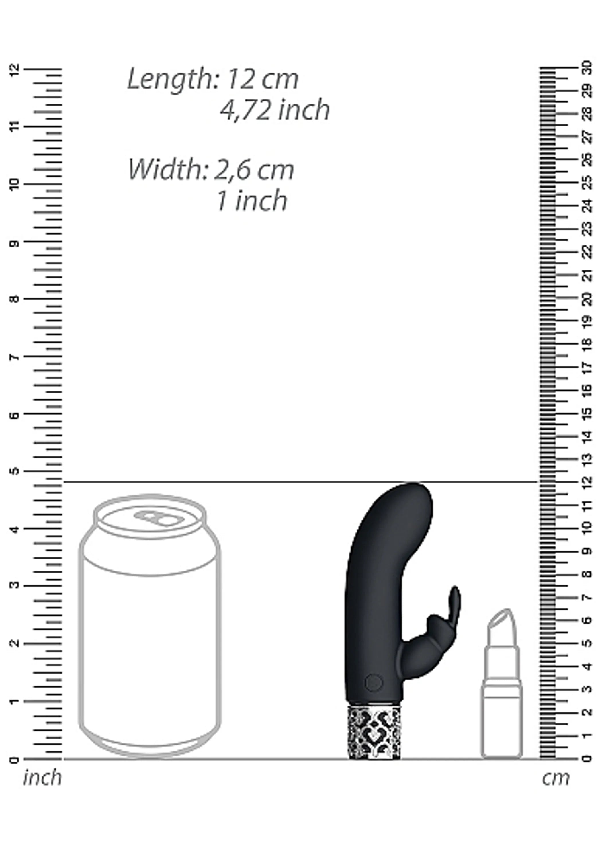 Royal Gems Dazzling Black Rabbit Massager
