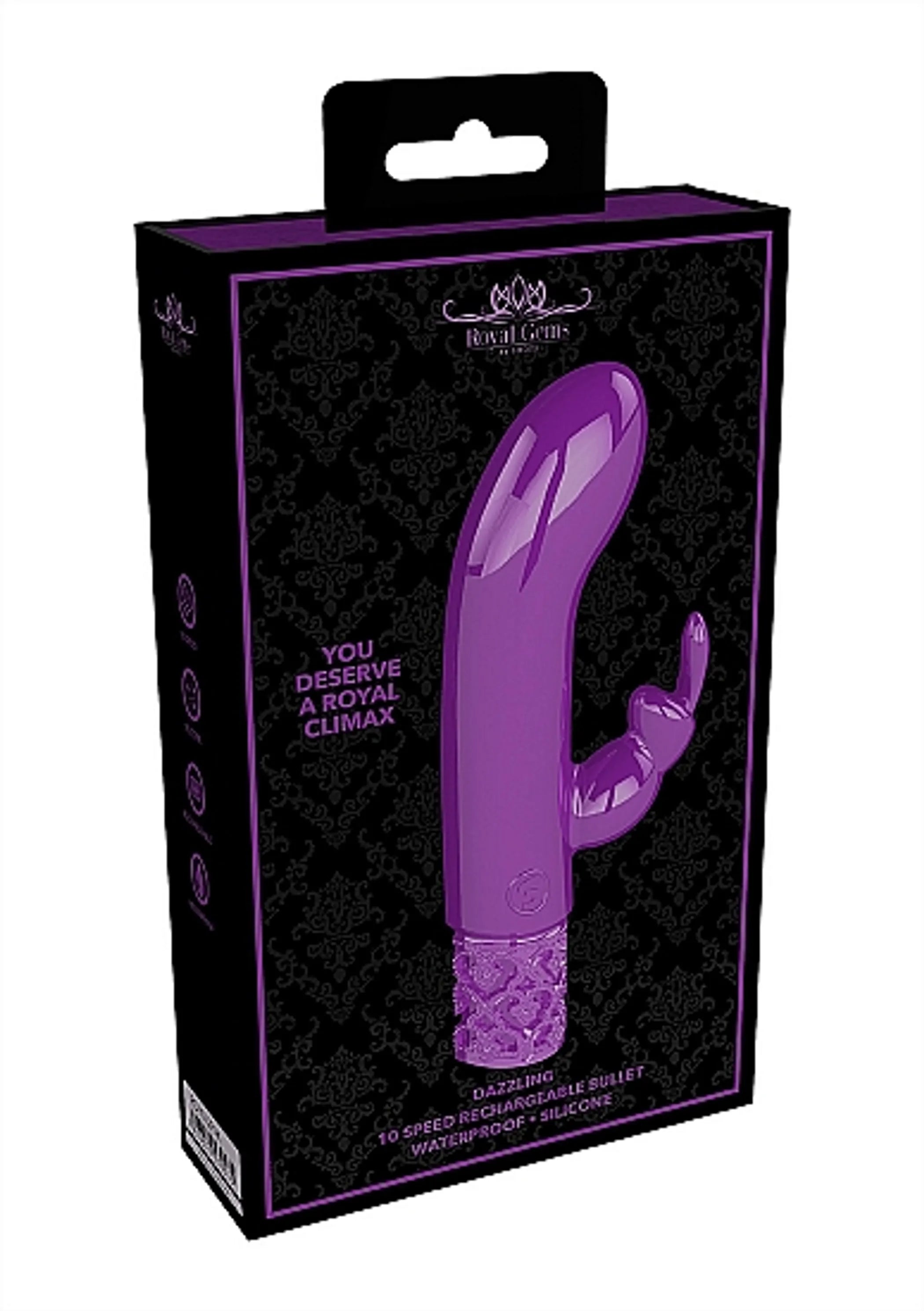 Royal Gems Dazzling Purple Rabbit Massager