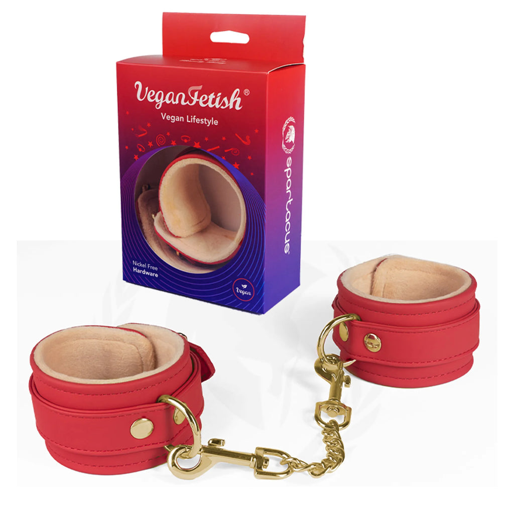Plush Lined Cuffs - Red